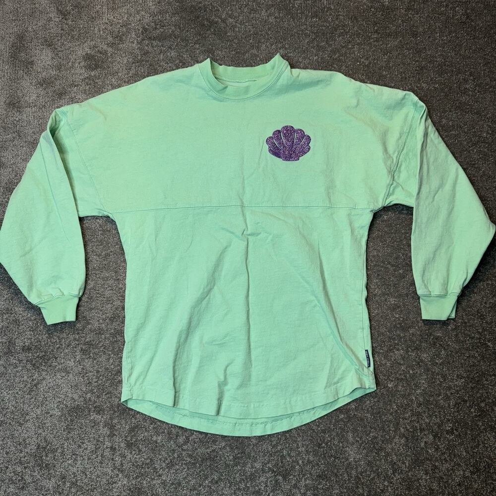 Disney Parks Spirit Jersey Walt Disney Land Resort Ariel Shell Green Adult SZ XS